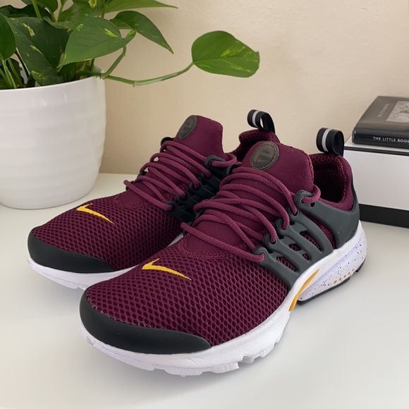 New burgundy Nike air presto custom running shoes - Picture 2 of 8